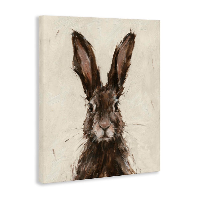 Stupell Industries Brown European Rabbit Hare, Designed By Ethan Harper, 24 x 30, Canvas Wall Art - Image 3